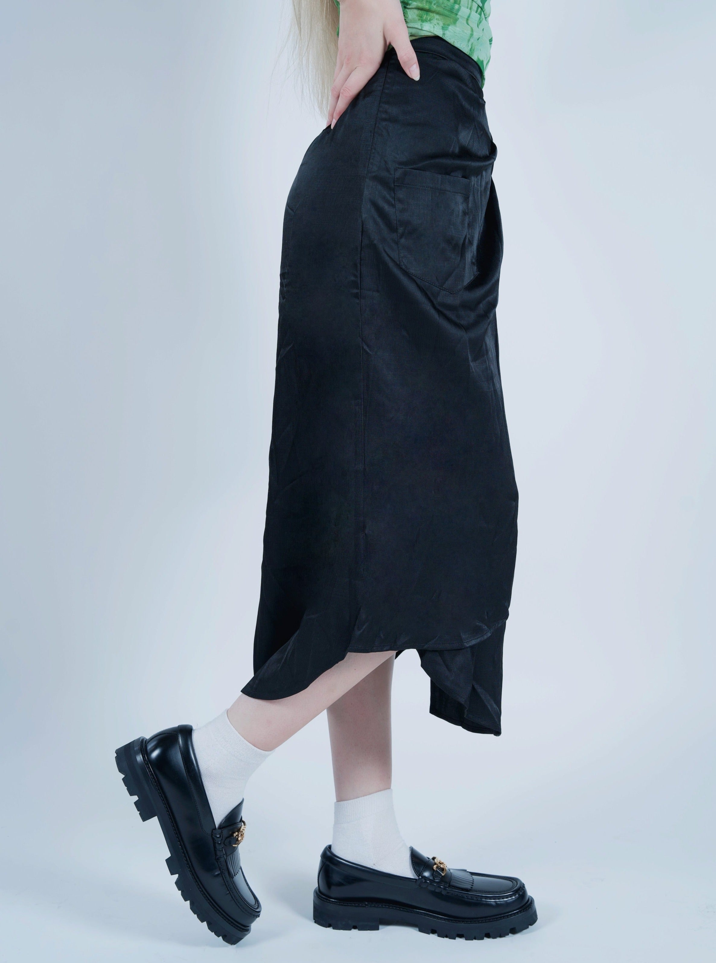 Maxi Slip Skirt Black