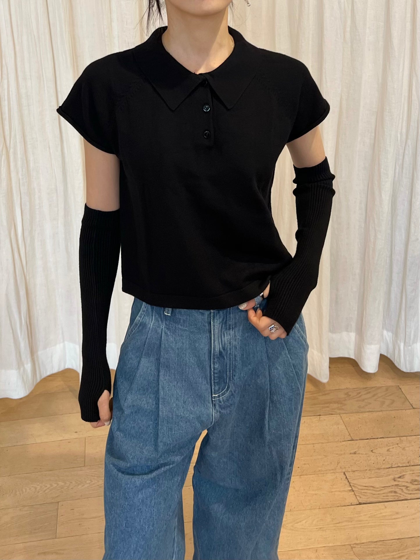 Two Piece Polo Black