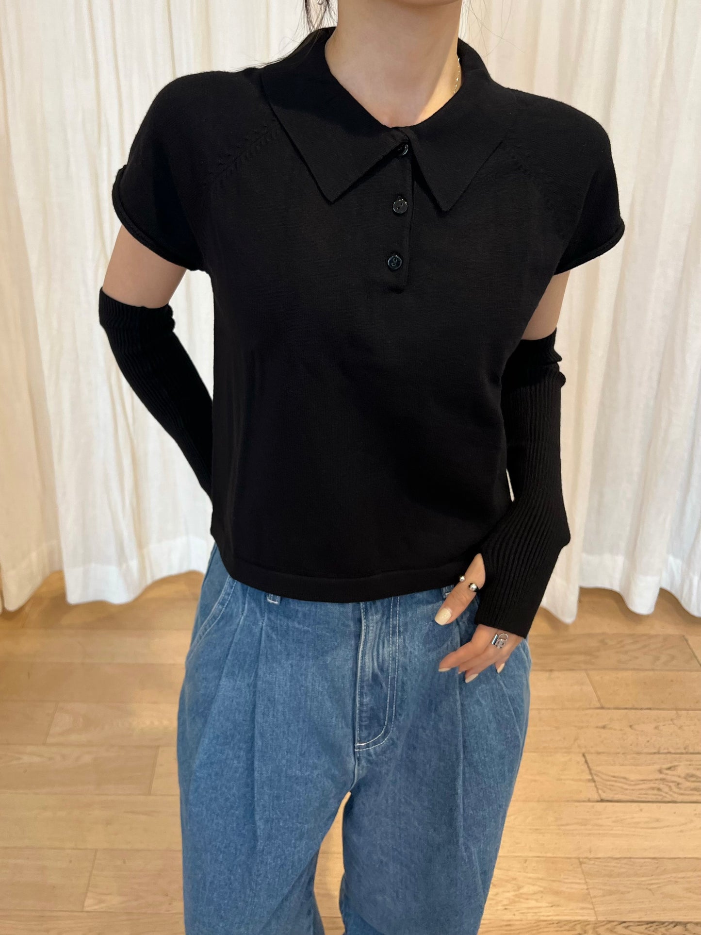 Two Piece Polo Black