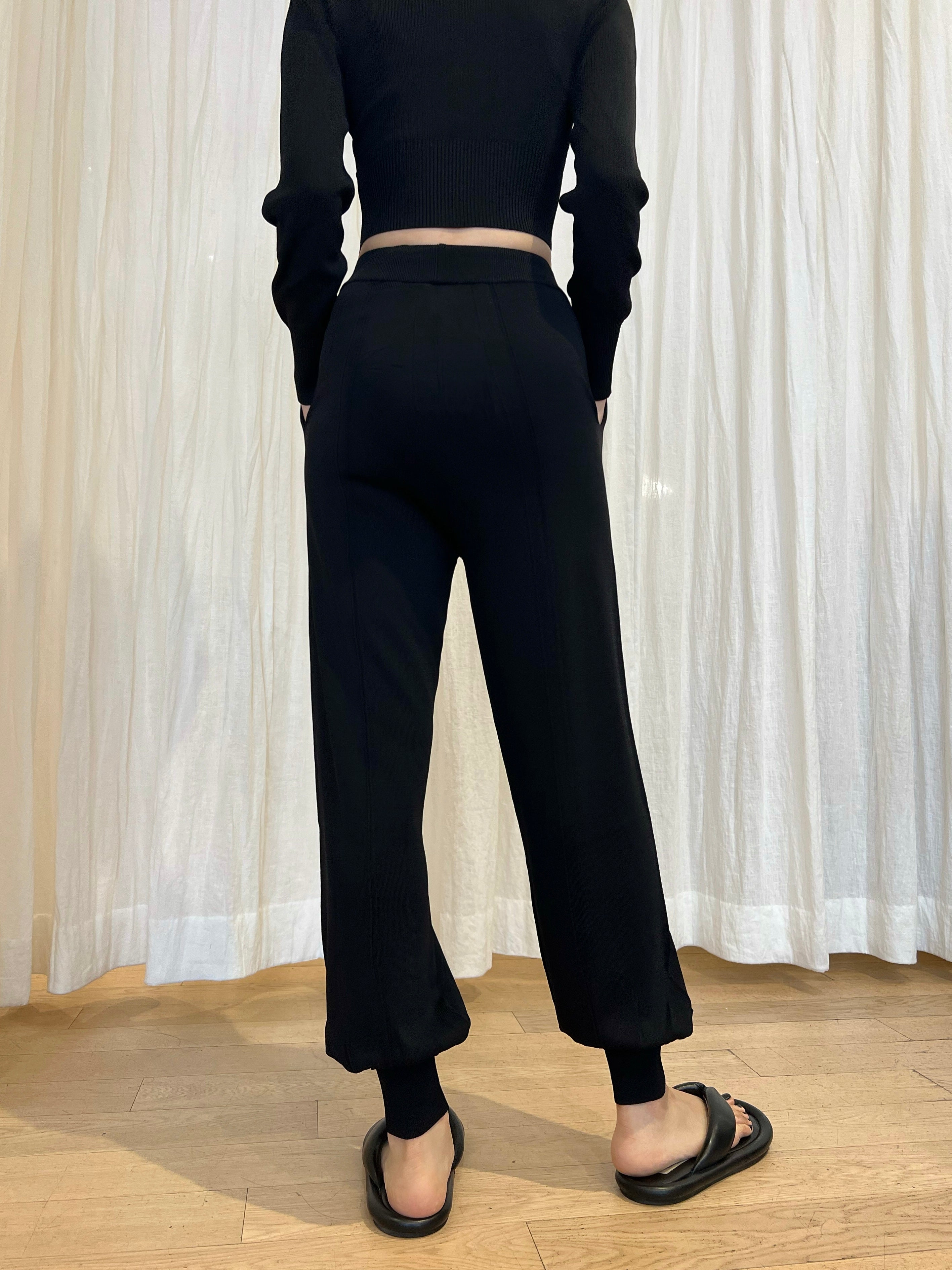 Knit Jogger Set Pant Black