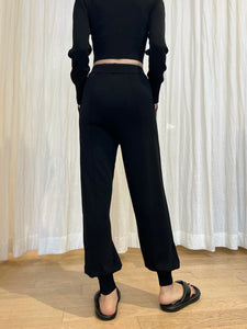 Knit Jogger Set Pant Black
