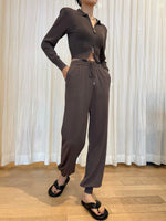 Load image into Gallery viewer, Knit Jogger Set Pant Brown
