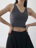 Load image into Gallery viewer, Ribbed Sculpt Tank Grey

