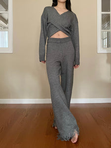 Tessa Knit Trousers Grey