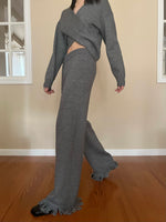 Load image into Gallery viewer, Tessa Knit Trousers Grey
