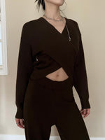 Load image into Gallery viewer, Tessa Knit Top Brown
