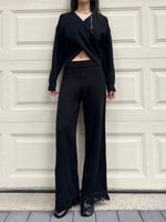 Load image into Gallery viewer, Tessa Knit Trousers Black
