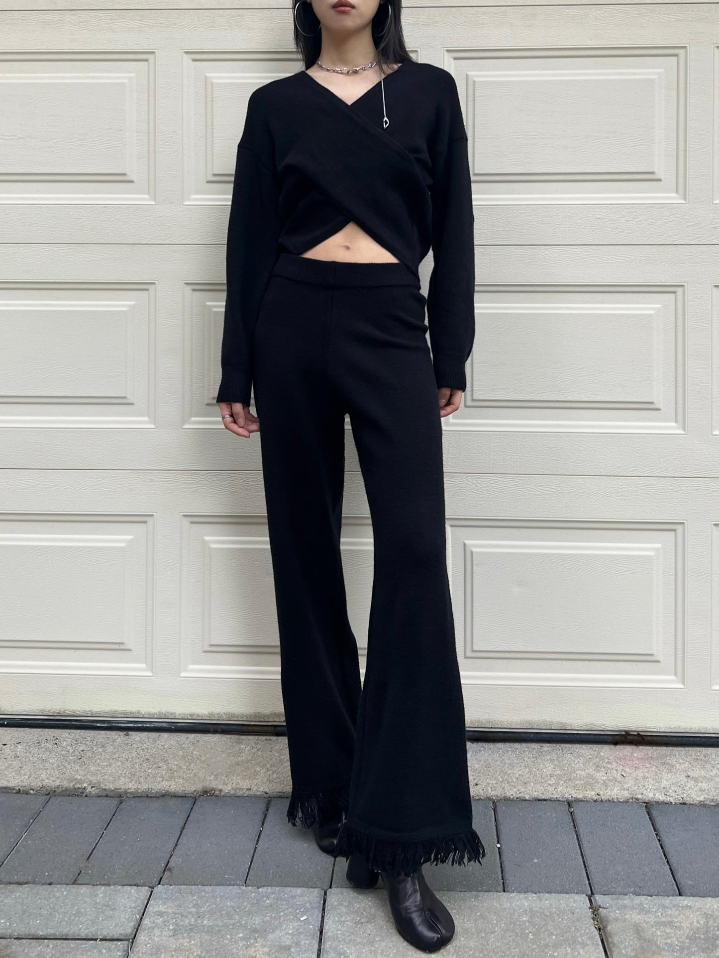Tessa Knit Trousers Black