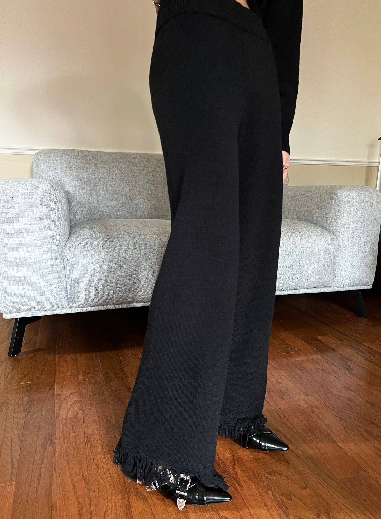 Tessa Knit Trousers Black