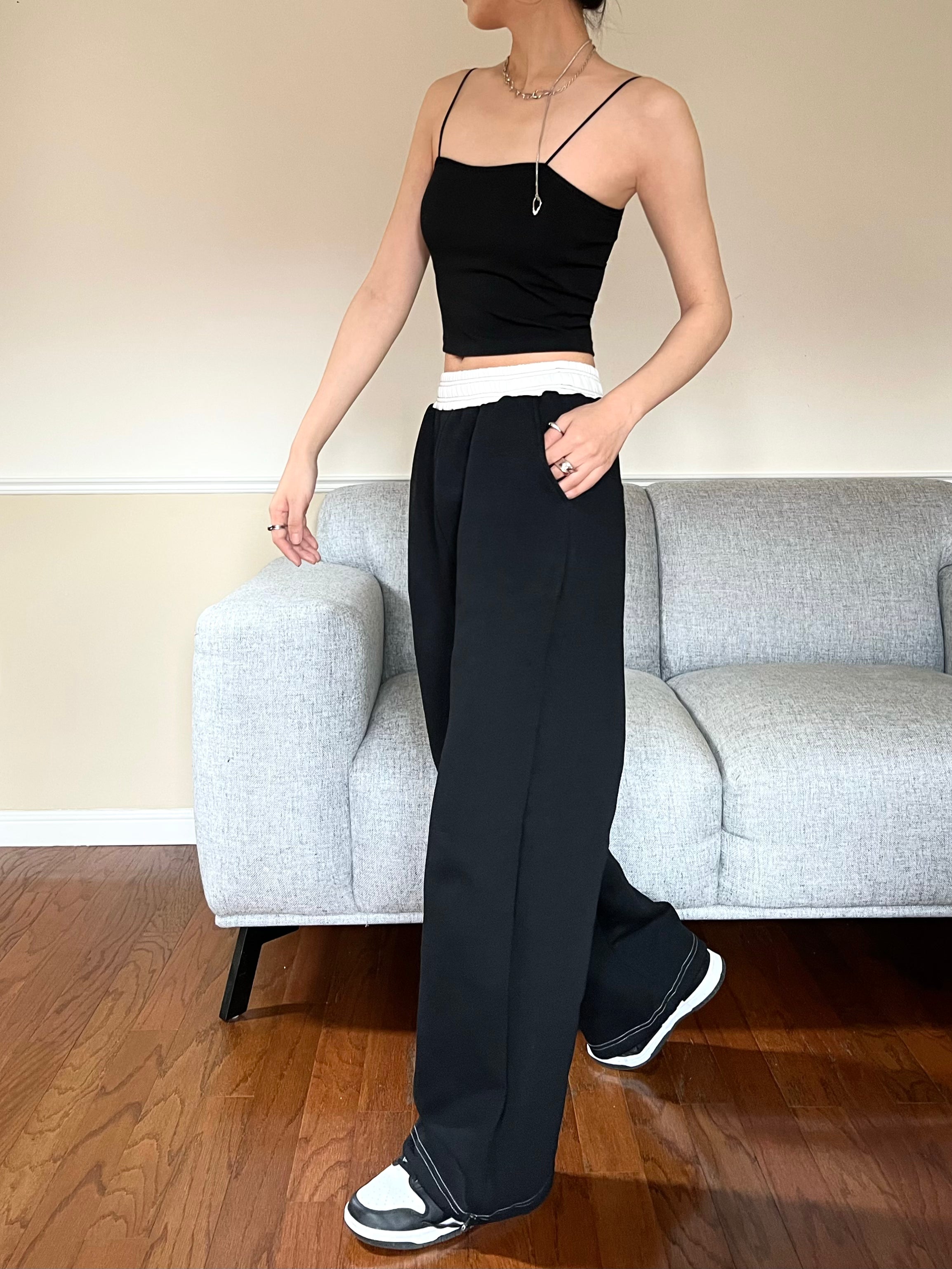 High Waisted Sweatpants Black
