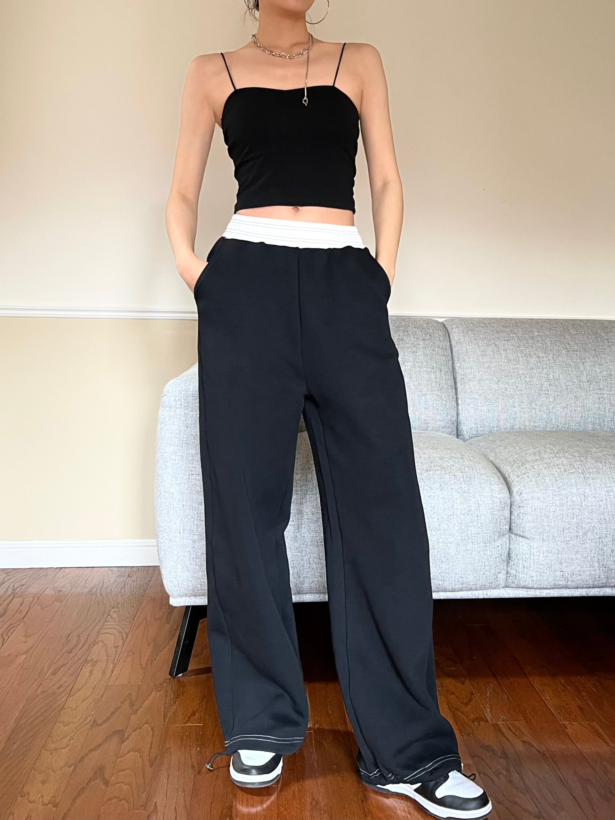 High Waisted Sweatpants Black