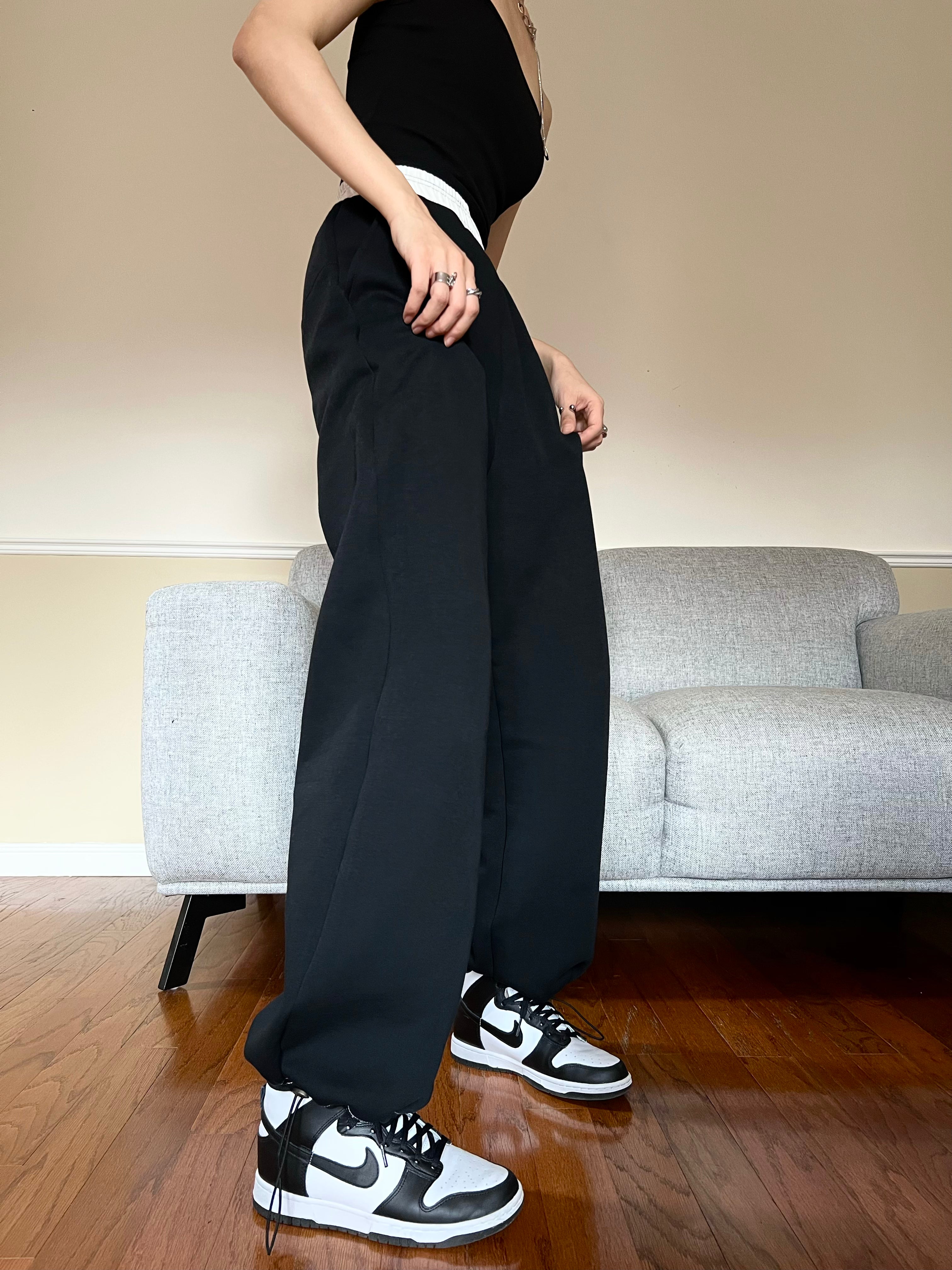 High Waisted Sweatpants Black