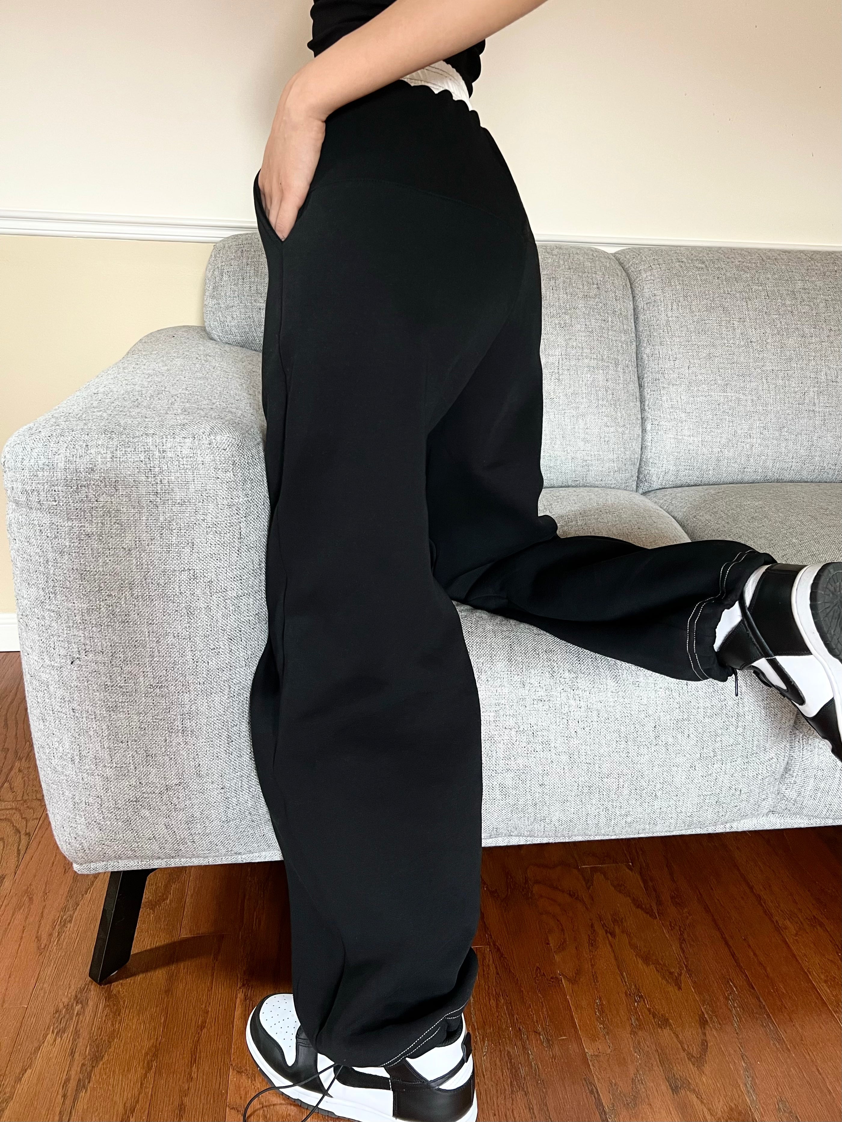 High Waisted Sweatpants Black