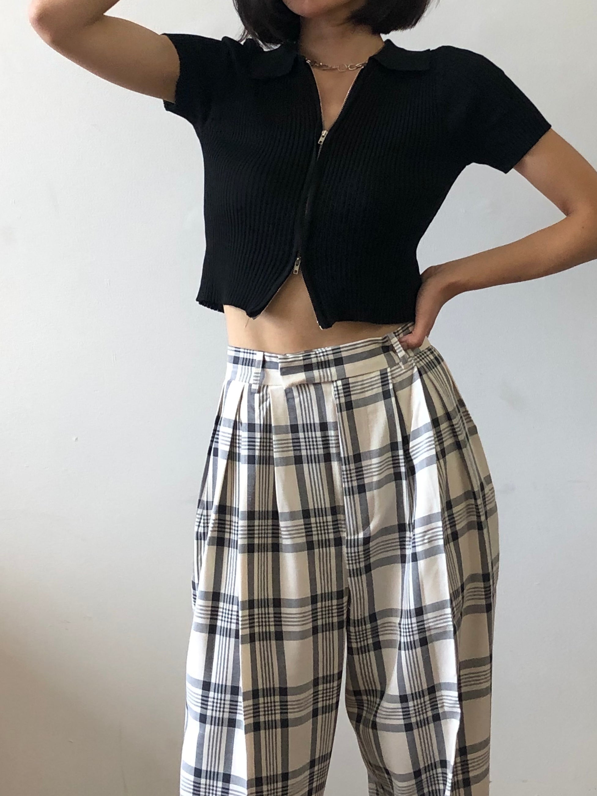 Plaid Statement Pants