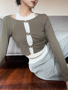 Two Piece Chloe Top Taupe