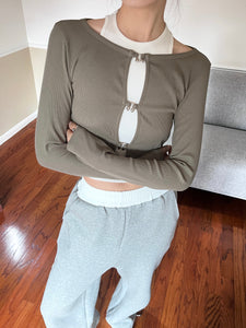 Two Piece Chloe Top Taupe