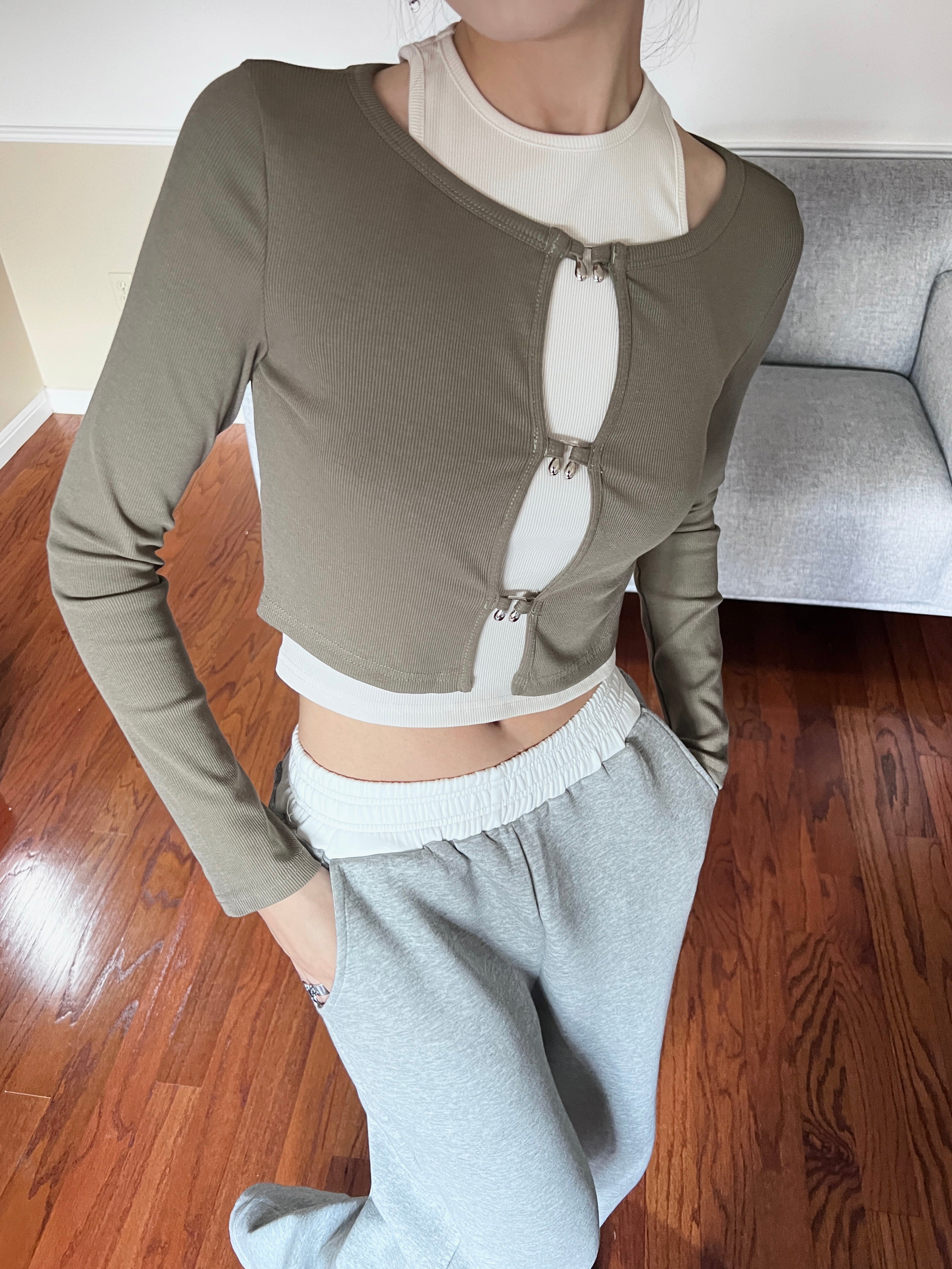 Two Piece Chloe Top Taupe