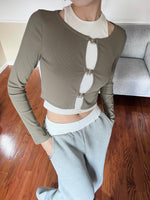 Load image into Gallery viewer, Two Piece Chloe Top Taupe
