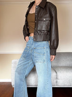 Load image into Gallery viewer, Chic Biker Jacket Brown
