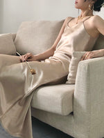 Load image into Gallery viewer, Satin Slip Dress Champagne
