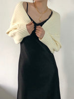 Load image into Gallery viewer, Shoulder Wrap Cardigan Cream
