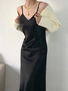 Shoulder Wrap Cardigan Cream