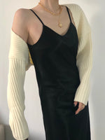 Load image into Gallery viewer, Shoulder Wrap Cardigan Cream
