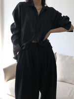 Load image into Gallery viewer, Classy Satin Blouse Black
