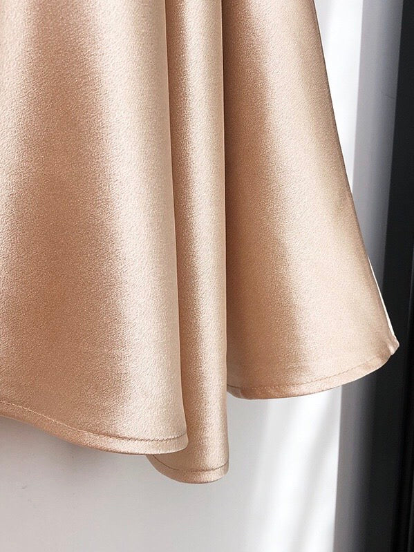 Satin Slip Dress Champagne