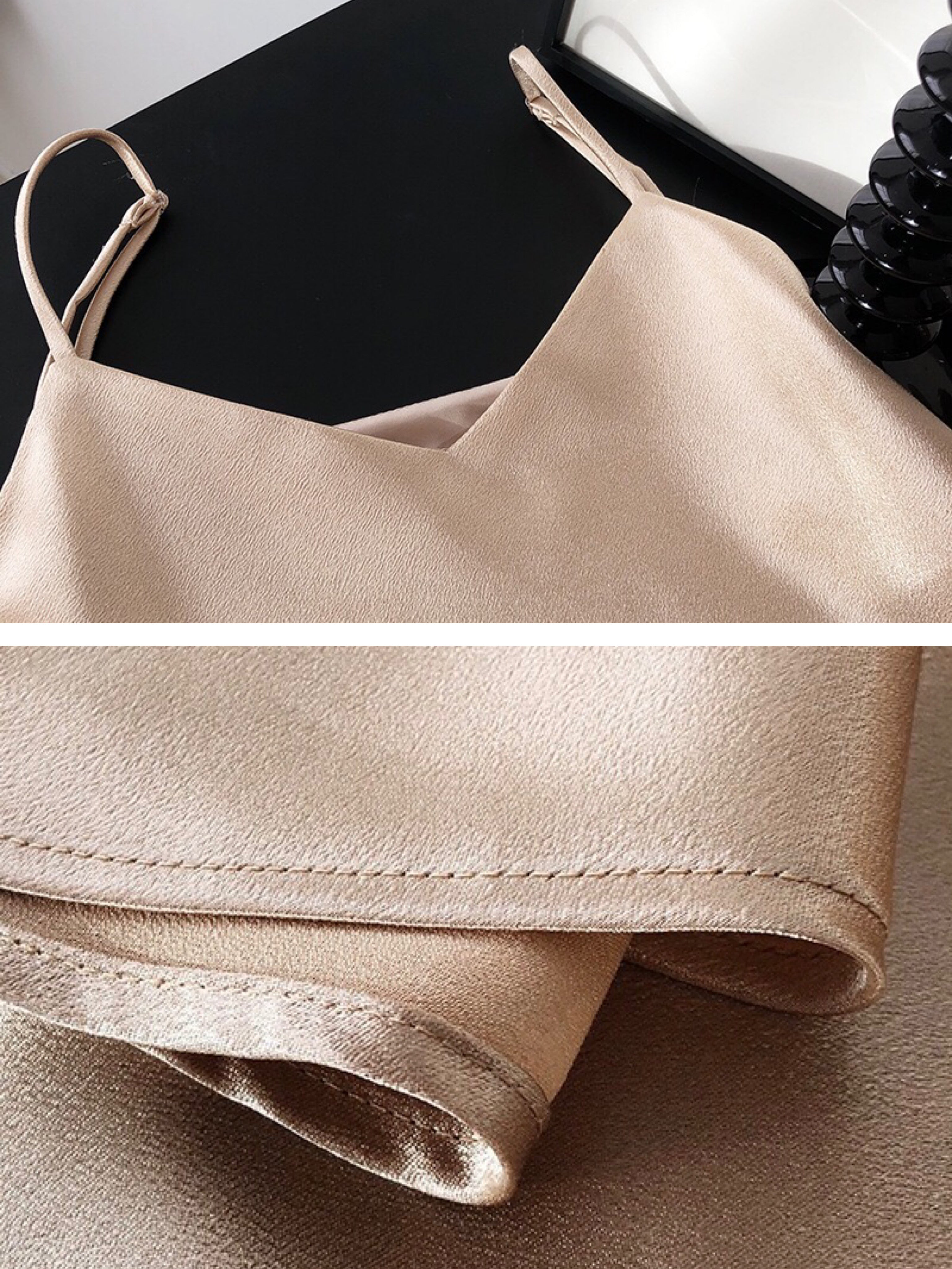 Satin Slip Dress Champagne