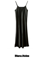 Load image into Gallery viewer, Satin Slip Dress Black
