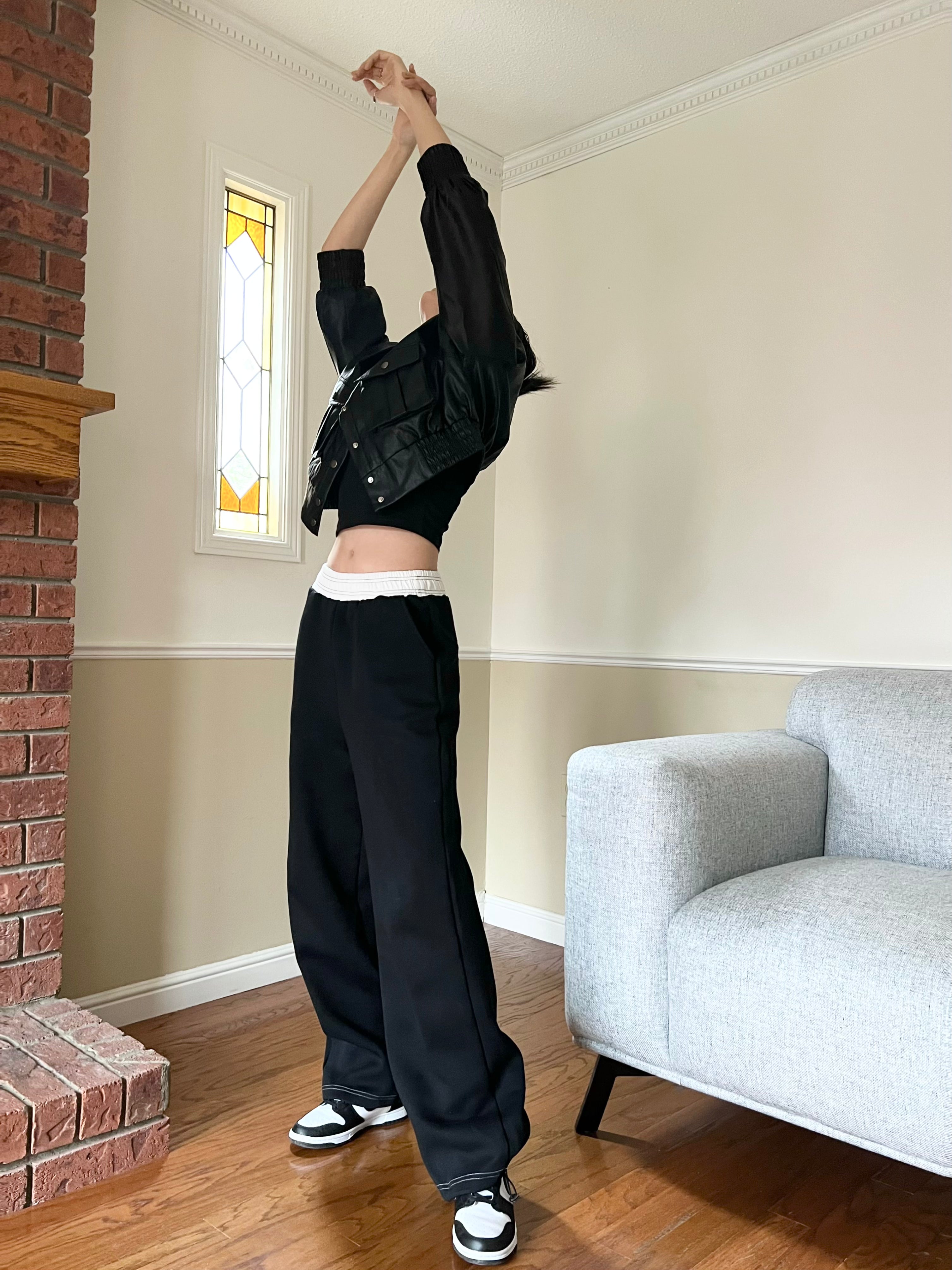 High Waisted Sweatpants Black