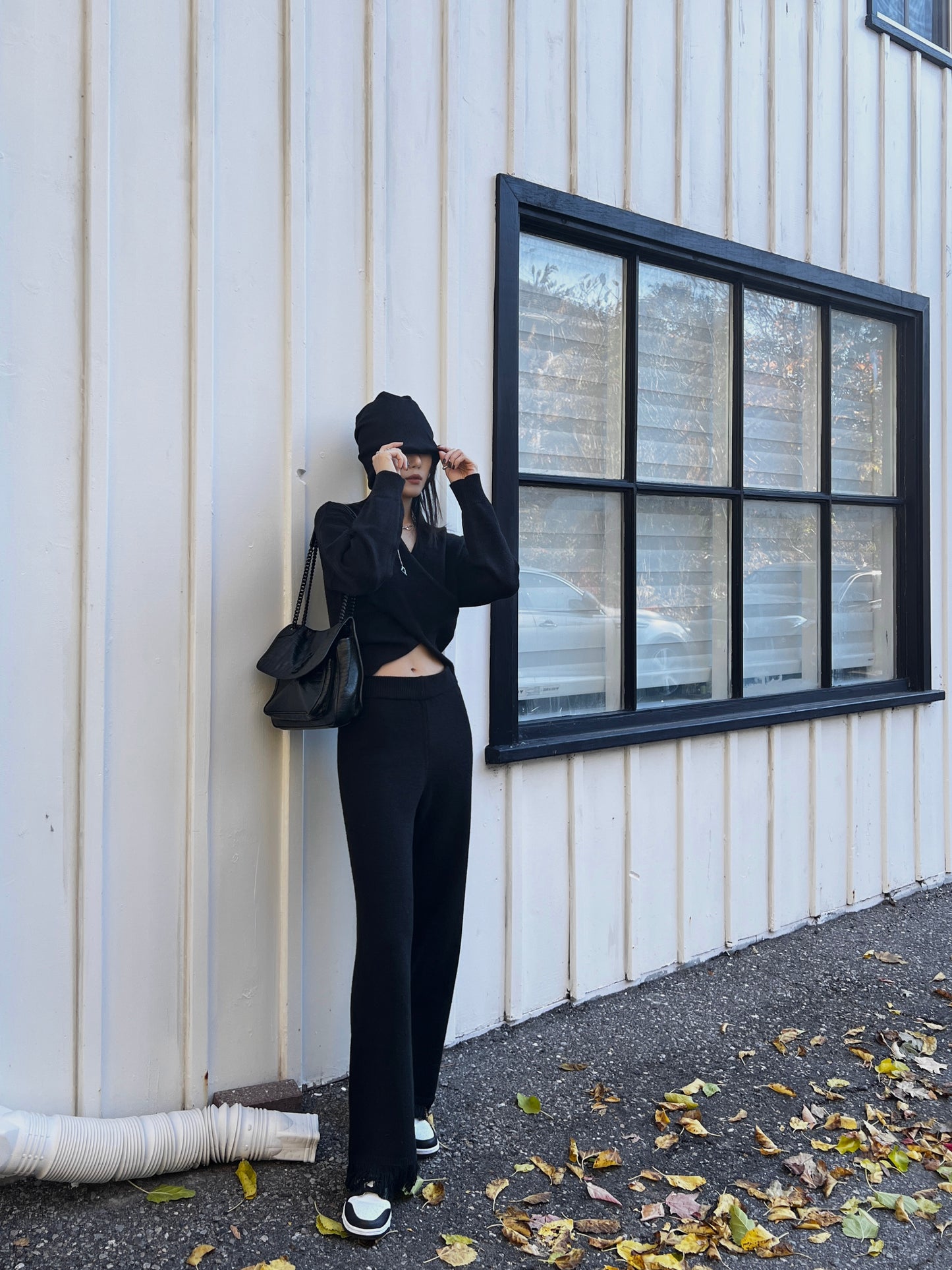 Tessa Knit Trousers Black