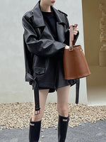 Load image into Gallery viewer, Oversized Biker Jacket
