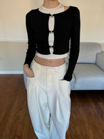 Load image into Gallery viewer, Two Piece Chloe Top Black

