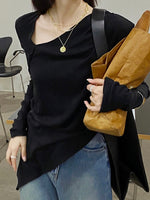 Load image into Gallery viewer, Non-Symmetric Long Sleeve Black
