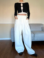 Load image into Gallery viewer, Oversized White Trousers

