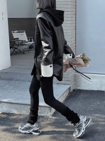 Load image into Gallery viewer, Vegan Leather Blazer Black
