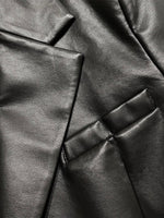 Load image into Gallery viewer, Vegan Leather Blazer Black
