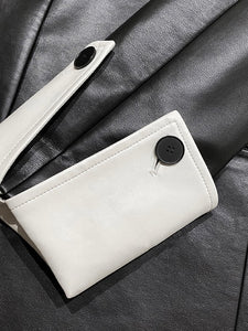 Vegan Leather Blazer Black