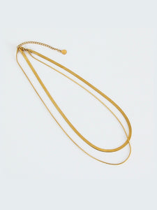 Gold Two Chain Necklace