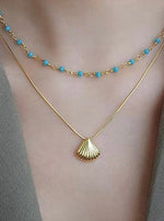 Load image into Gallery viewer, Gold Shell Necklace
