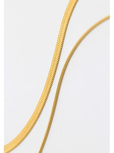Gold Two Chain Necklace