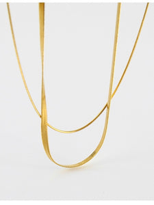 Gold Two Chain Necklace