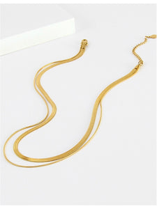 Gold Two Chain Necklace