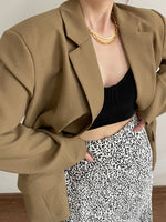 Load image into Gallery viewer, Kelly Asymmetric  Blazer Taupe
