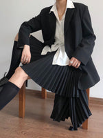 Load image into Gallery viewer, Kelly Asymmetric Blazer Black
