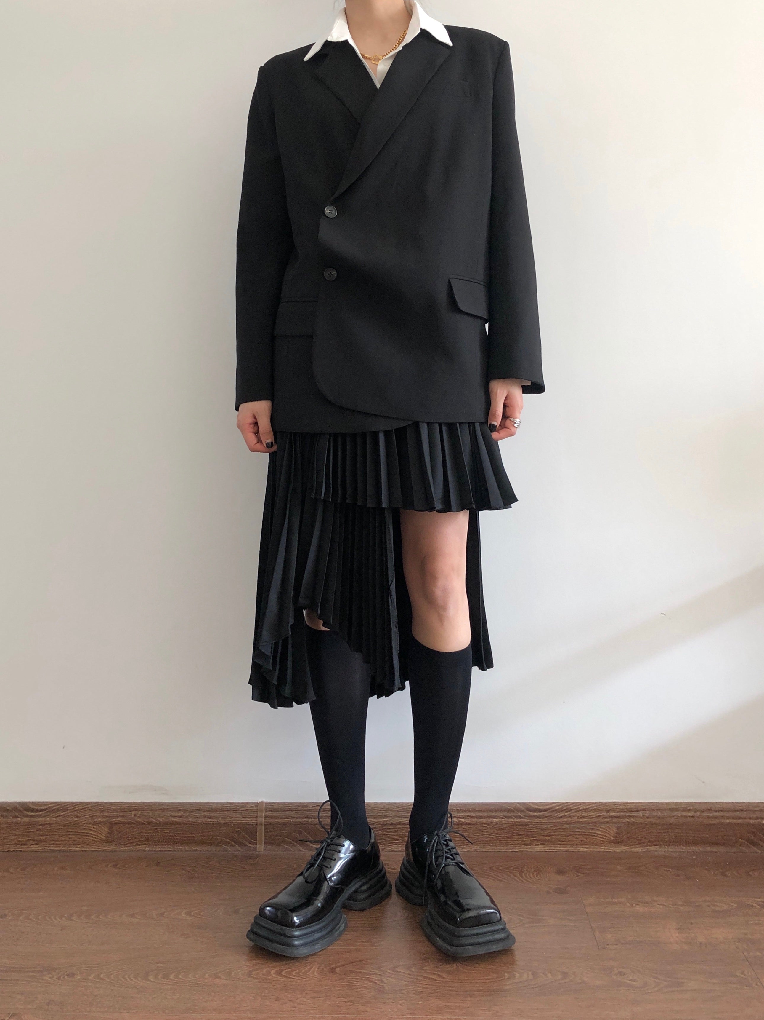 Kelly Asymmetric Blazer Black