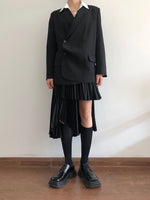 Load image into Gallery viewer, Kelly Asymmetric Blazer Black
