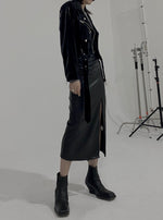 Load image into Gallery viewer, Dakota Leather Skirt Black
